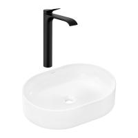 Готовый набор для раковины hansgrohe Xuniva U накладной со смесителем Vivenis 250 HG-PR254, белый/матовый черный