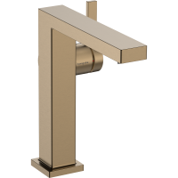 Смеситель для раковины hansgrohe Tecturis E 150 Fine CoolStart, EcoSmart+, с донным клапаном Push-Open, 73040140, шлифованная бронза