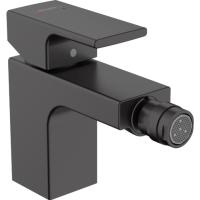 Смеситель для биде однорычажный со сливным гарнитуром Hansgrohe Vernis Shape 71211670, матовый черный