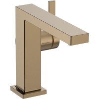 Смеситель для раковины hansgrohe Tecturis E 110 Fine CoolStart, EcoSmart+, с донным клапаном Push-Open, 73020140, шлифованная бронза