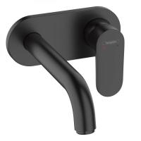 Смеситель для раковины настенный, излив 20,4  Hansgrohe Vernis Blend 71576670, матовый черный