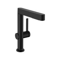 Hansgrohe Finoris Смеситель для раковины однорычажный 230 с вытяжным душем 2jet со сливным клапаном Push-Open черный матовый 76063670