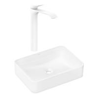 Готовый набор для раковины hansgrohe Xuniva Q накладной со смесителем Vivenis 250 HG-PR228, белый/матовый белый