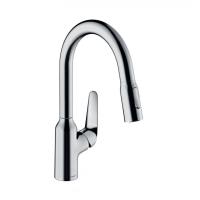 Кухонный смеситель однорычажный, 180, с вытяжным душем, 2jet Hansgrohe 71801000, хром