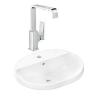Готовый набор для раковины hansgrohe Xuniva U встраиваемой со смесителем Metropol 230 HG-PR180, белый/хром