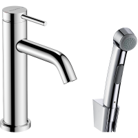 Смеситель для раковины hansgrohe Tecturis S 110 с гигиеническим душем и душевым шлангом, 73211000, хром