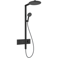 Душевая система hansgrohe Raindance Alive S Showerpipe 300 2jet с термостатом ShowerSelect Comfort, 24595670, матовый черный