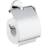 Держатель для туалетной бумаги hansgrohe Logis с крышкой 40523820, шлифованный никель