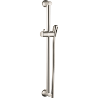 Душевая штанга hansgrohe Unica Classic 65 см со шлангом 27617820, шлифованный никель