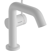 Смеситель для раковины hansgrohe Tecturis S 110 Fine CoolStart, EcoSmart+, с донным клапаном Push-Open, 73320700, матовый белый