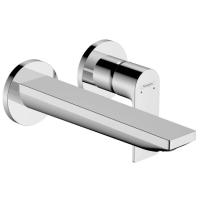 Смеситель для раковины hansgrohe Rebris E, скрытого монтажа, настенный, с изливом 19.5 см 72568000, хром