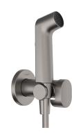 Гигиенический душ со смесителем Hansgrohe Bidette 29232340 шлифованный черный хром