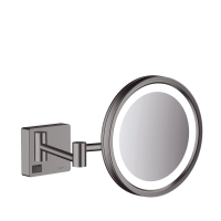 Косметическое зеркало hansgrohe AddStoris с подсветкой 41790340, шлифованный черный хром