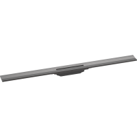 Внешняя часть трапа для душа hansgrohe RainDrain Flex, 100 см, укорачиваемая 56053340, шлифованный черный хром