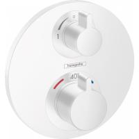 Термостат с запорным/переключающим вентилем Hansgrohe Ecostat S, СМ 15758700, матовый белый
