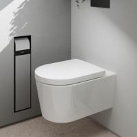Унитаз подвесной EluPura S 540х360 мм, безободковый, c сиденьем микролифт, смыв AquaFall, Hansgrohe