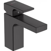 Смеситель для раковины 100, со сливным гарнитуром Hansgrohe Vernis Shape 71561670, матовый черный
