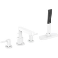 Внешняя часть смесителя для ванны hansgrohe Finoris на край ванны, на 4 отверстия, с sBox 76444700, матовый белый