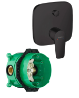 Смеситель для ванны с душем со скрытой частью Hansgrohe Talis E 71474670S черный матовый