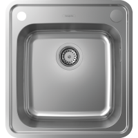 Кухонная мойка hansgrohe S41 S412-F400 врезная 43335800, нержавеющая сталь