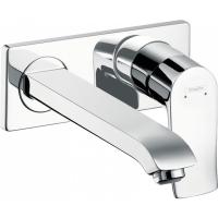 Смеситель hansgrohe Metris для раковины настенный с длинным изливом 31086000, хром