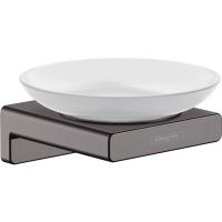 Мыльница AddStoris Hansgrohe 41746340, шлифованный черный хром