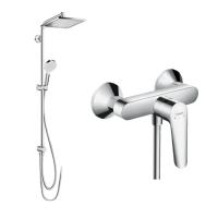 Готовый набор для душа hansgrohe Logis с душевой системой Crometta E HG-PR213, хром