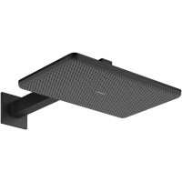 Верхний душ hansgrohe Raindance Alive Q 2jet с душевым кронштейном, 24550670, матовый черный