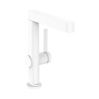 Hansgrohe Finoris Смеситель для раковины однорычажный 230 с поворотным изливом со сливным клапаном Push-Open белый матовый 76060700