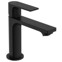 Смеситель для раковины hansgrohe Rebris E 110, со сливным гарнитуром 72557670, матовый черный