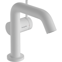 Смеситель для раковины hansgrohe Tecturis S 110 Fine CoolStart, EcoSmart+, с донным клапаном, 73323700, матовый белый