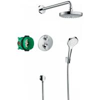 Душевая система скрытого монтажа с термостатом Hansgrohe Ecostat S 27295000, хром