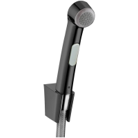 Гигиенический душ hansgrohe 1jet с держателем и шлангом 160 см 32128340, шлифованный черный хром