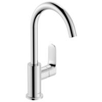 Смеситель для раковины hansgrohe Rebris S 210, с поворотным изливом, со сливным гарнитуром 72536000, хром