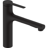 Смеситель для кухонной мойки hansgrohe Zesis M33 160, с вытяжным душем 2jet 74804670, матовый черный