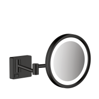 Косметическое зеркало hansgrohe AddStoris с подсветкой 41790670, матовый черный