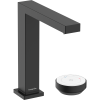Смеситель для раковины hansgrohe Tecturis E 150 CoolStart EcoSmart+, с донным клапаном, 73053670, матовый черный
