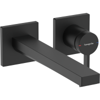 Внешняя часть смесителя для раковины hansgrohe Tecturis E скрытого монтажа, EcoSmart+, 73051670, матовый черный