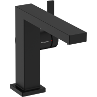 Смеситель для раковины hansgrohe Tecturis E 110 Fine CoolStart, EcoSmart+, с донным клапаном Push-Open, 73020670, матовый черный