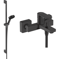Готовый набор для ванны hansgrohe Vernis Shape с ручным душем Pulsify HG-PR168, матовый черный