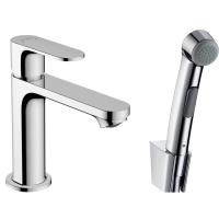 Смеситель для раковины hansgrohe Rebris S 110 с гигиеническим душем 72215000, хром
