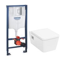 Комплект инсталляции GROHE Rapid SL с унитазом hansgrohe EluPura Original Q и сиденьем с микролифтом HG-PR178