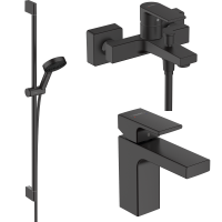Готовый набор для ванны hansgrohe Pulsify Select S с ручным душем и смесителями Vernis Shape, HG-PR270, матовый черный