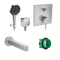 Готовый набор для ванны скрытого монтажа hansgrohe Finoris с ручным душем Rainfinity HG-PR72, хром