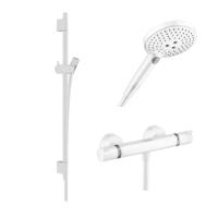 Готовый набор для душа hansgrohe Raindance с термостатом Ecostat HG-PR116, матовый белый