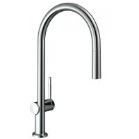 Кухонный смеситель однорычажный, 210, с вытяжным изливом, 1jet Hansgrohe 72802000, хром