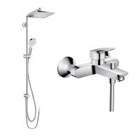 Готовый набор для ванны hansgrohe Logis с душевой системой Crometta E HG-PR131, хром