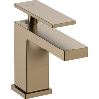 Смеситель для раковины hansgrohe Tecturis E 80, CoolStart, EcoSmart+, 73001140, шлифованная бронза