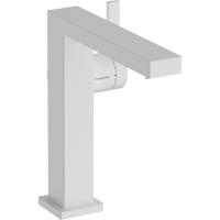 Смеситель для раковины hansgrohe Tecturis E 150 Fine CoolStart, EcoSmart+, с донным клапаном Push-Open, 73040700, матовый белый