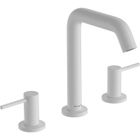 Смеситель для раковины hansgrohe Tecturis S 150 EcoSmart+, со сливным клапаном Push-Open, 73330700, матовый белый